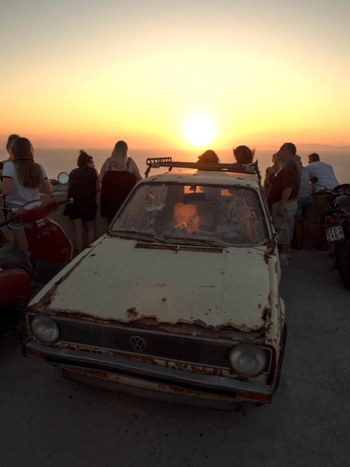 Vintage VW at sunset — travel and character photography